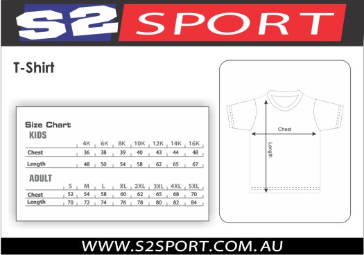 S2 Sports Sizing Chart Guide 2-6
